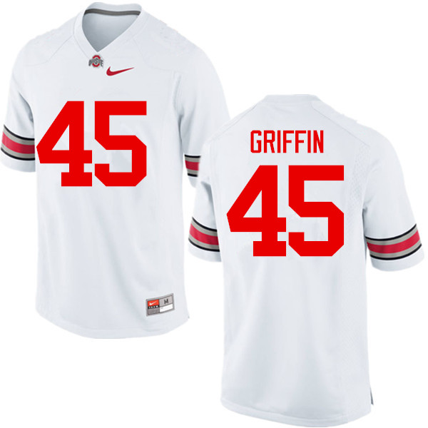 Men Ohio State Buckeyes #45 Archie Griffin College Football Jerseys Game-White